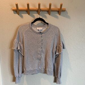 Something Navy Heather Gray Sweatshirt S
